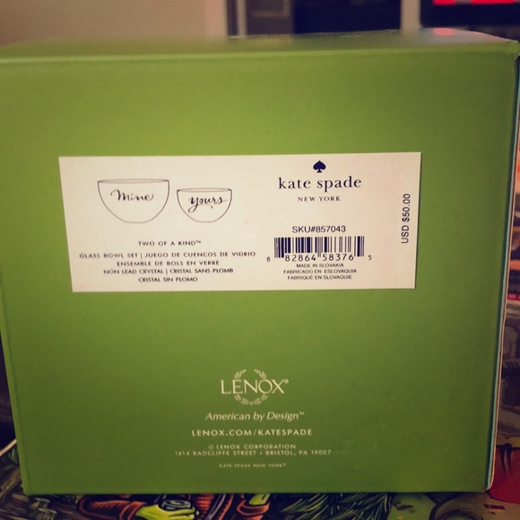 Kate spade yours and mine crystal bowls - Picture 1 of 4